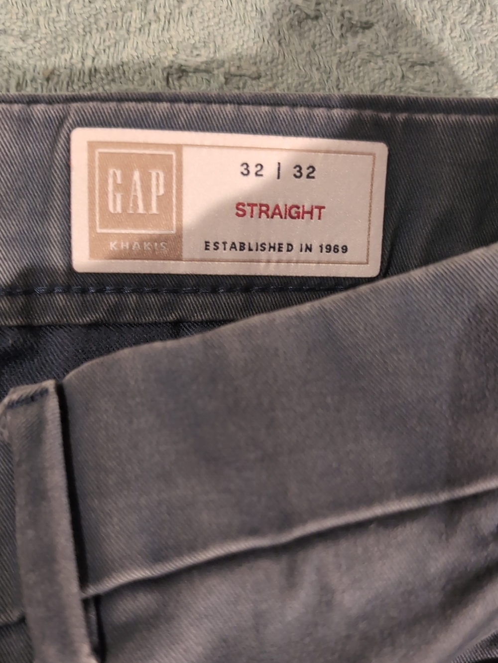 GAP Straight Khakis in Blue 32x32